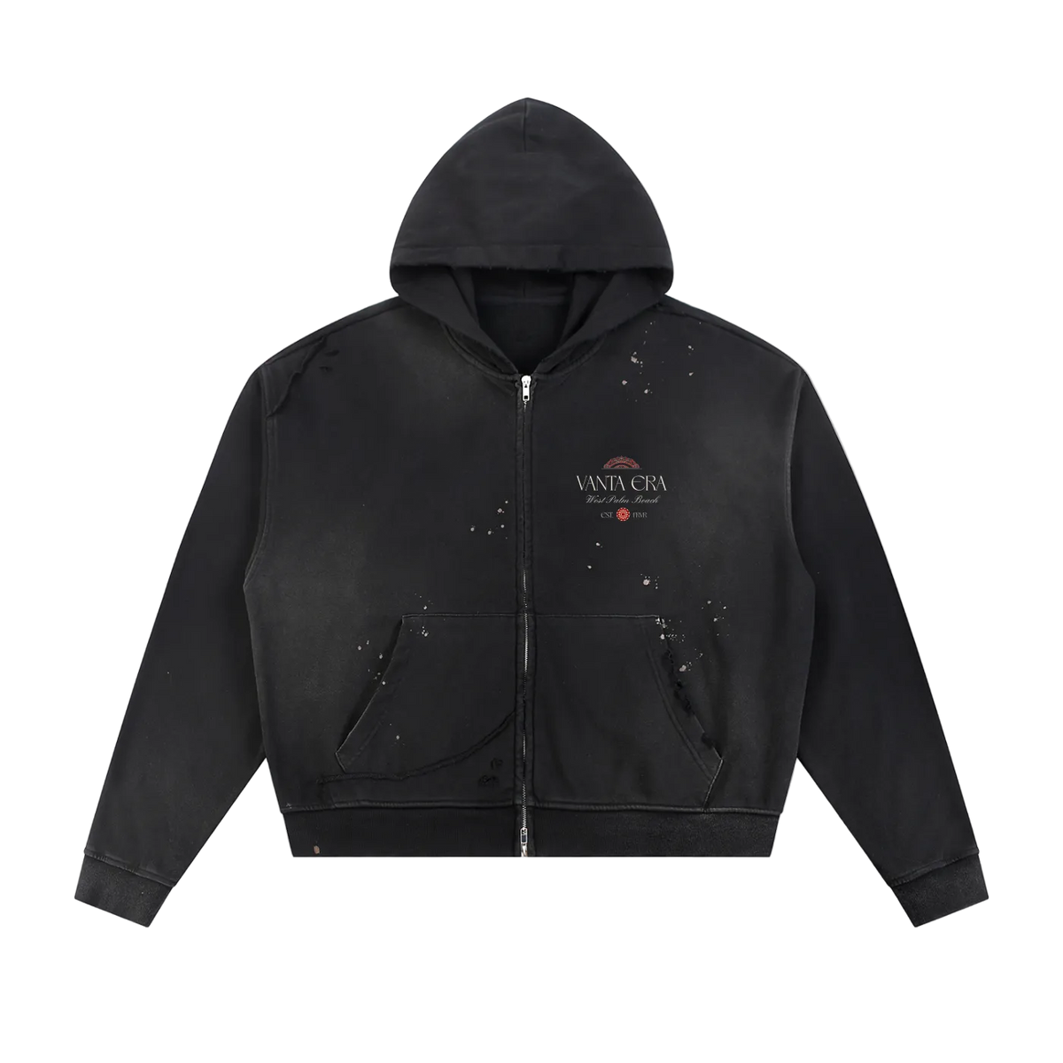 Faded Crown Zip Hoodie
